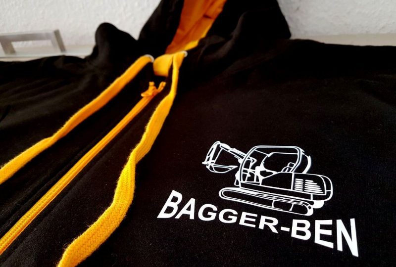 Firmenkleidung für unseren Kunden Bagger-Ben