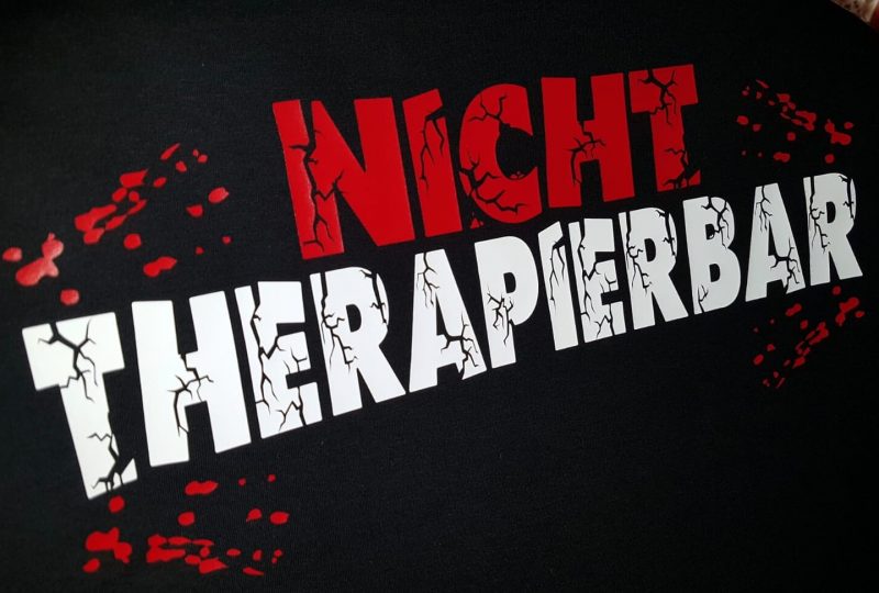 Funtext auf einem Shirt