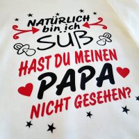 Ihr Bekannten bekommen ein Baby? Schenken Sie einen Strampler mit individuellem Motivdruck wie hier zu sehen.