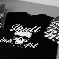 Textilien für das Tattoostudio Skull Ink. Art in Stade