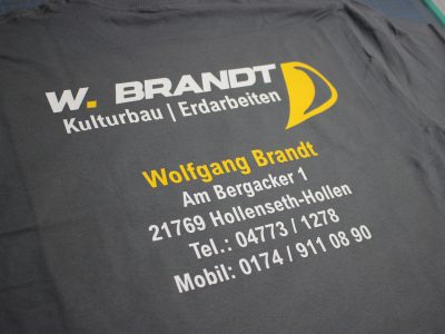 Arbeitskleidung für Firma Brandt aus Hollenseth