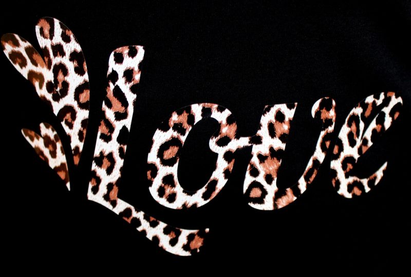 Auch spezielle Effektfolien sind für Textilien möglich, wie hier zu sehen im coolen Leolook.