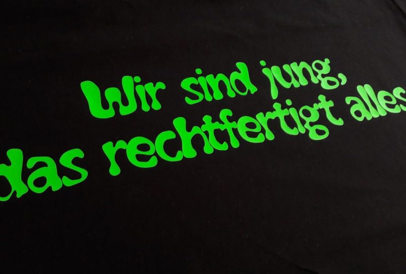 Wunschtext in Neongrün